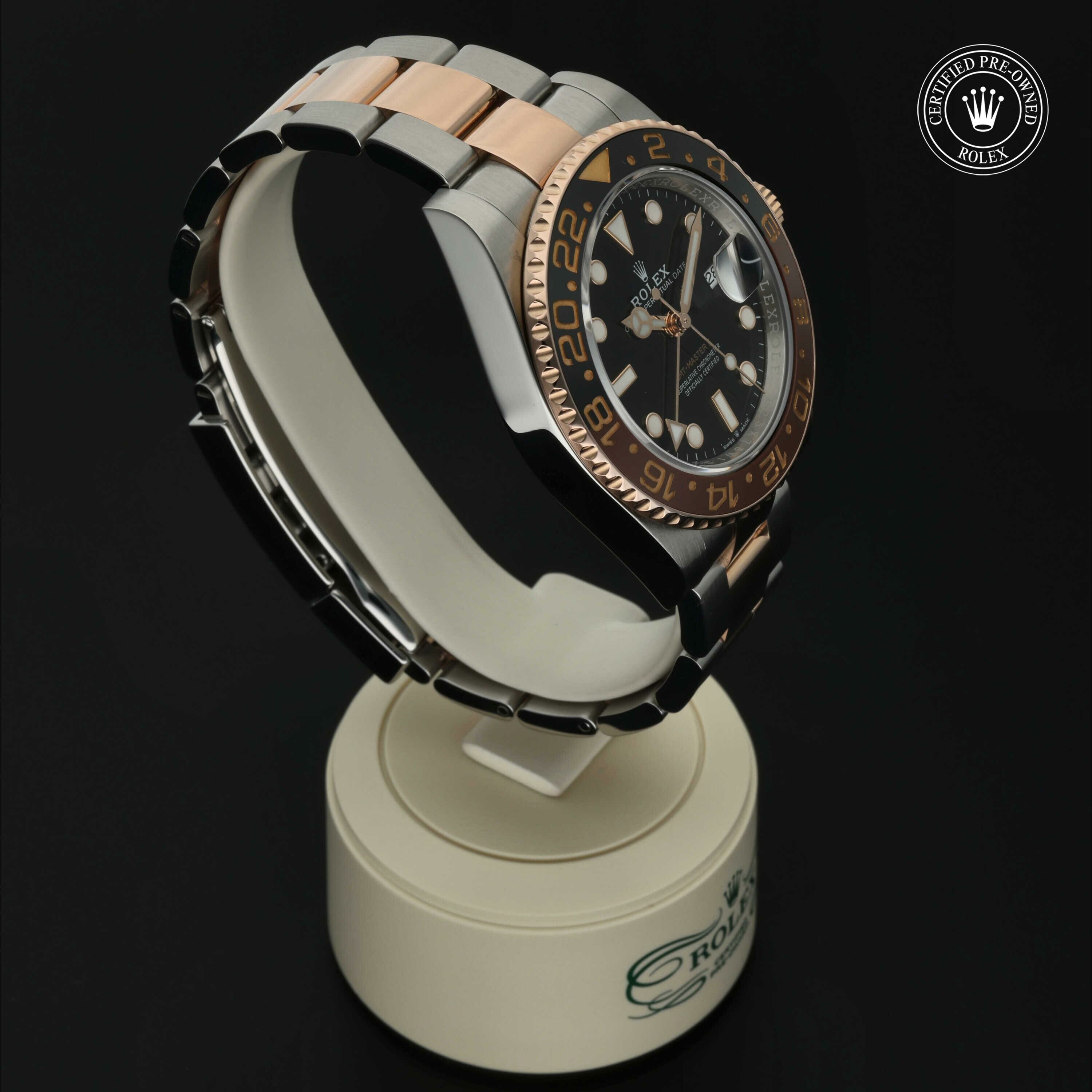 Rolex GMT‑Master II in Rolesor 18 karaat Rood M126711CHNR-0002 at Hall of Time - vue 31