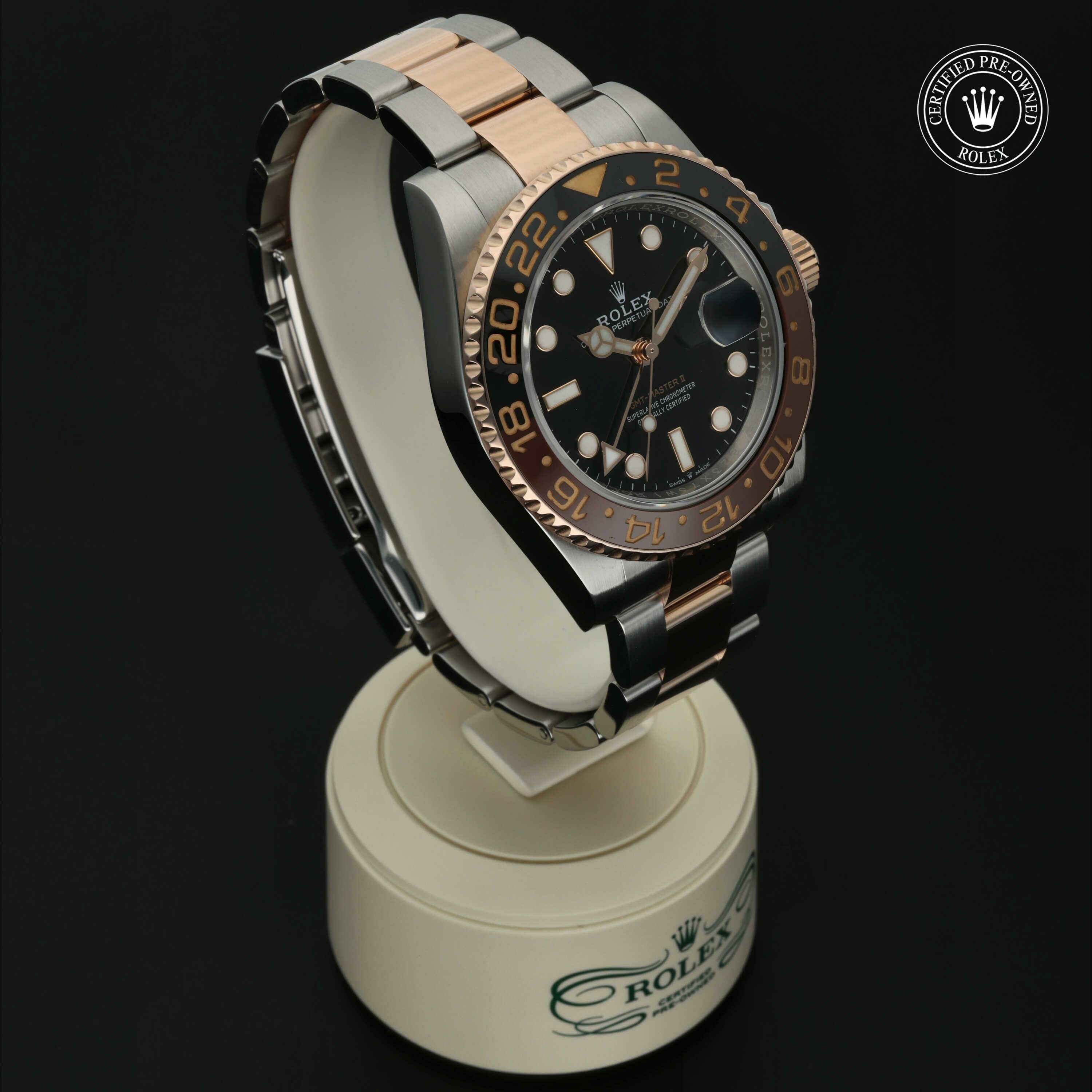 Rolex GMT‑Master II in Rolesor 18 karaat Rood M126711CHNR-0002 at Hall of Time - vue 33