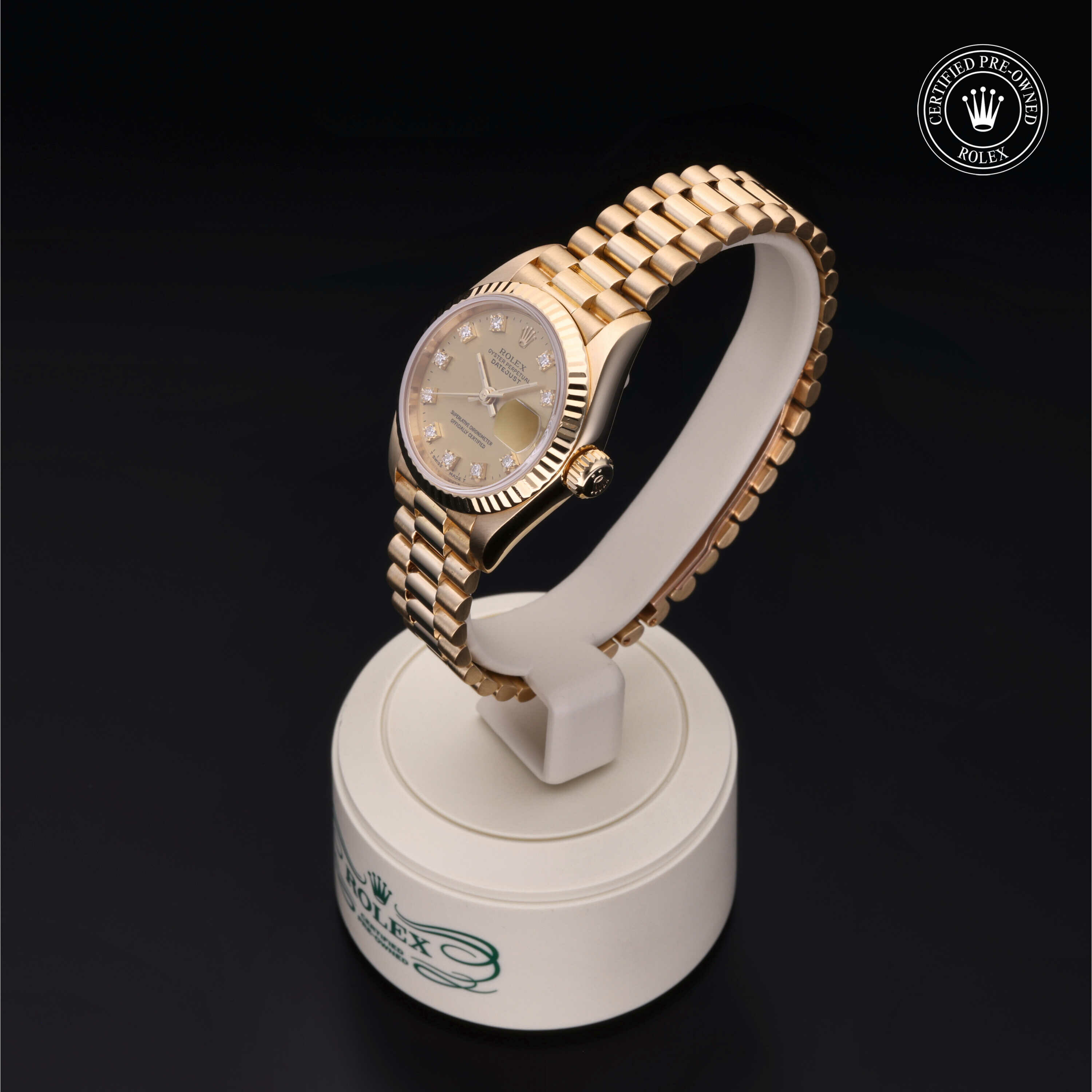 Rolex Oyster Perpetual Lady-Datejust 26 in Goud 18 karaat Geel  at Hall of Time - vue 6