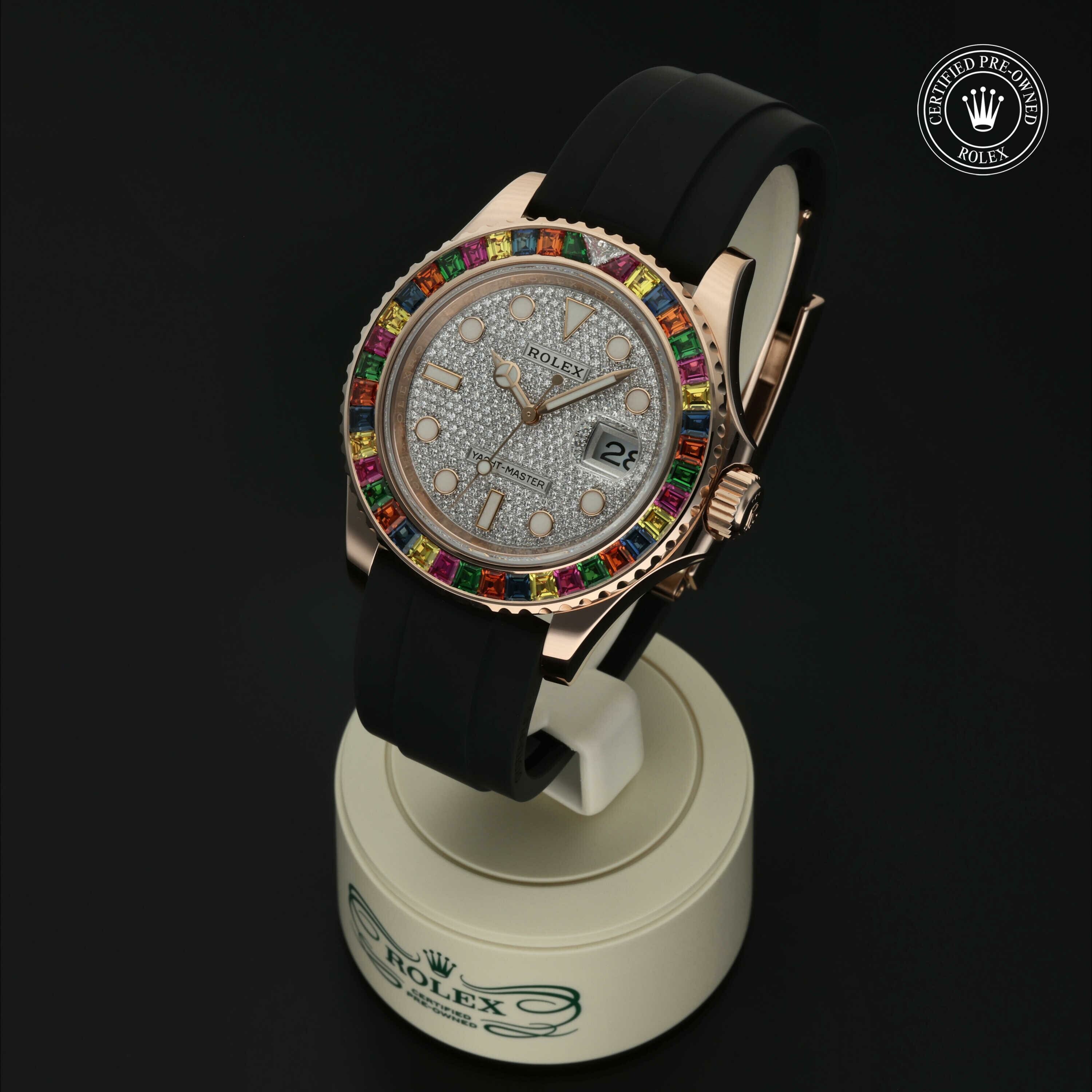 Rolex Oyster Perpetual Yacht-Master 40 in Goud 18 karaat Rood M116695SATS-0001 at Hall of Time - vue 4