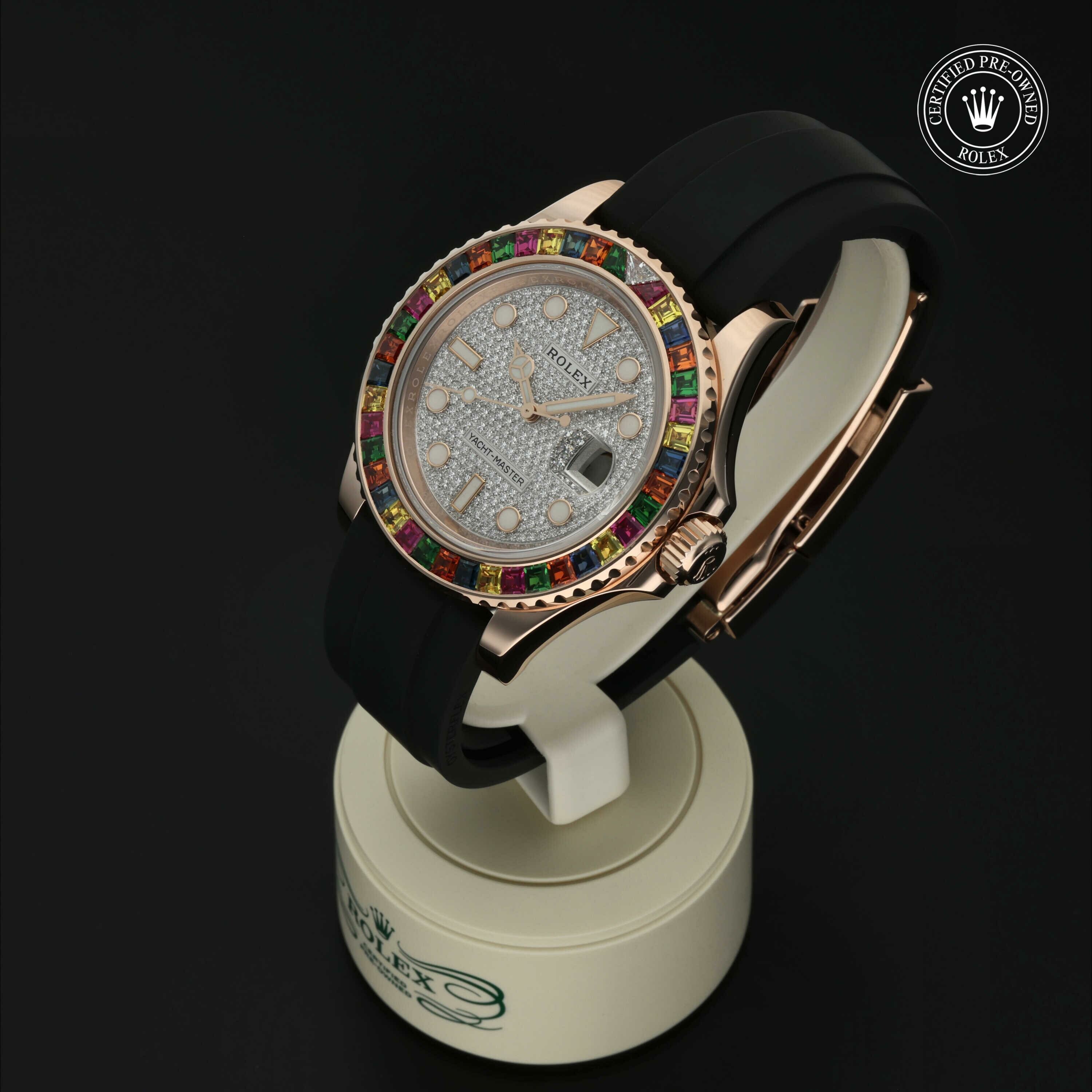 Rolex Oyster Perpetual Yacht-Master 40 in Goud 18 karaat Rood M116695SATS-0001 at Hall of Time - vue 6