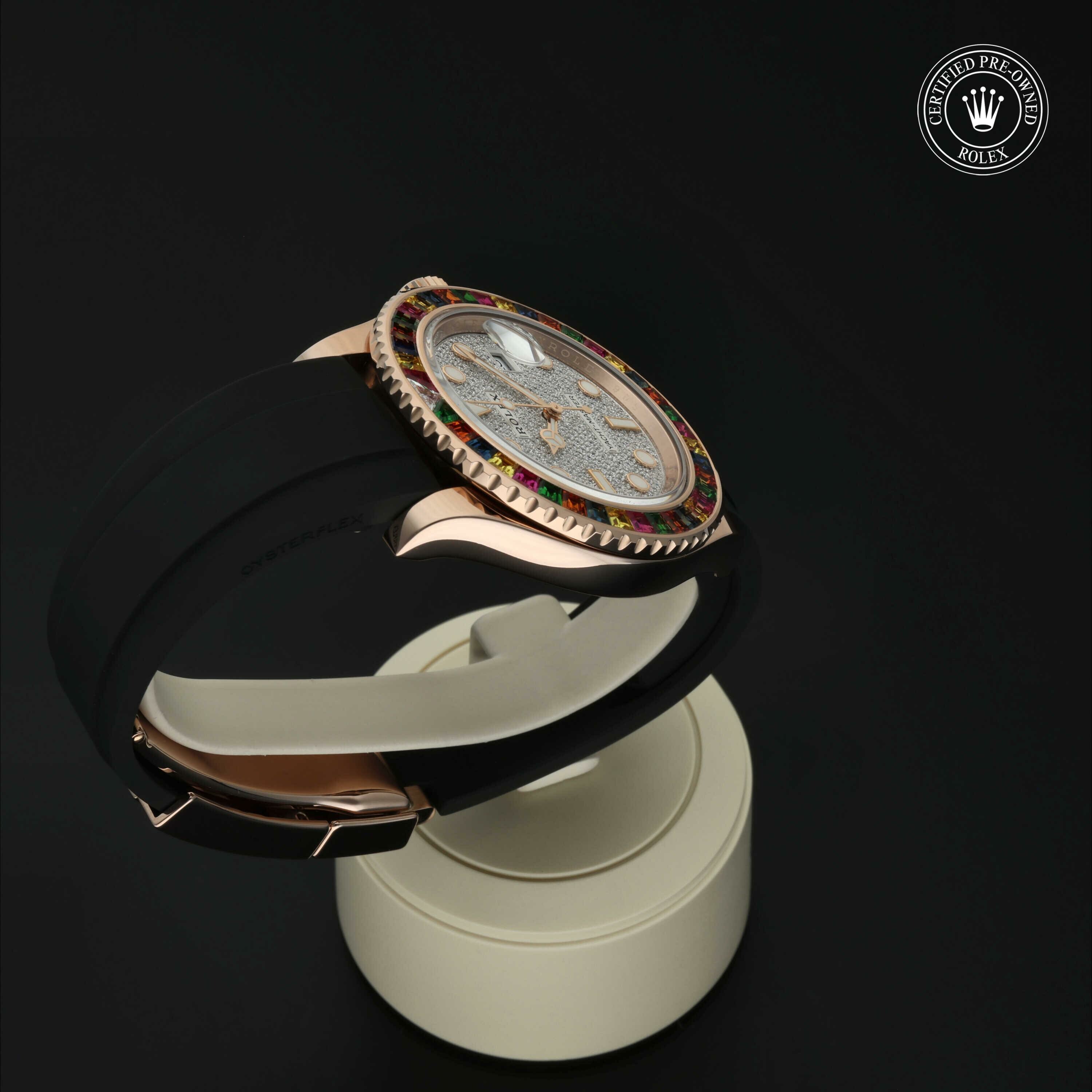 Rolex Oyster Perpetual Yacht-Master 40 in Goud 18 karaat Rood M116695SATS-0001 at Hall of Time - vue 25