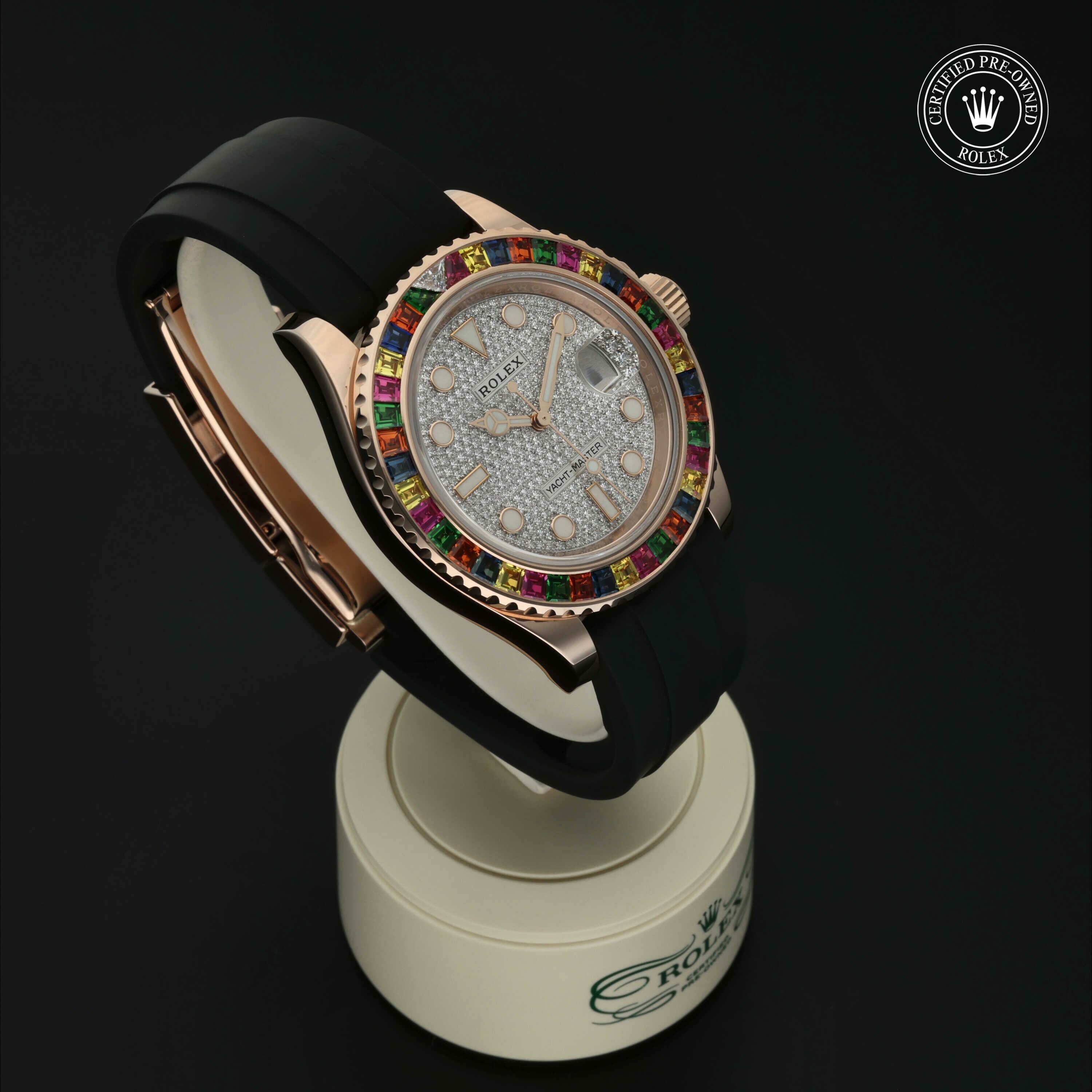 Rolex Oyster Perpetual Yacht-Master 40 in Goud 18 karaat Rood M116695SATS-0001 at Hall of Time - vue 32