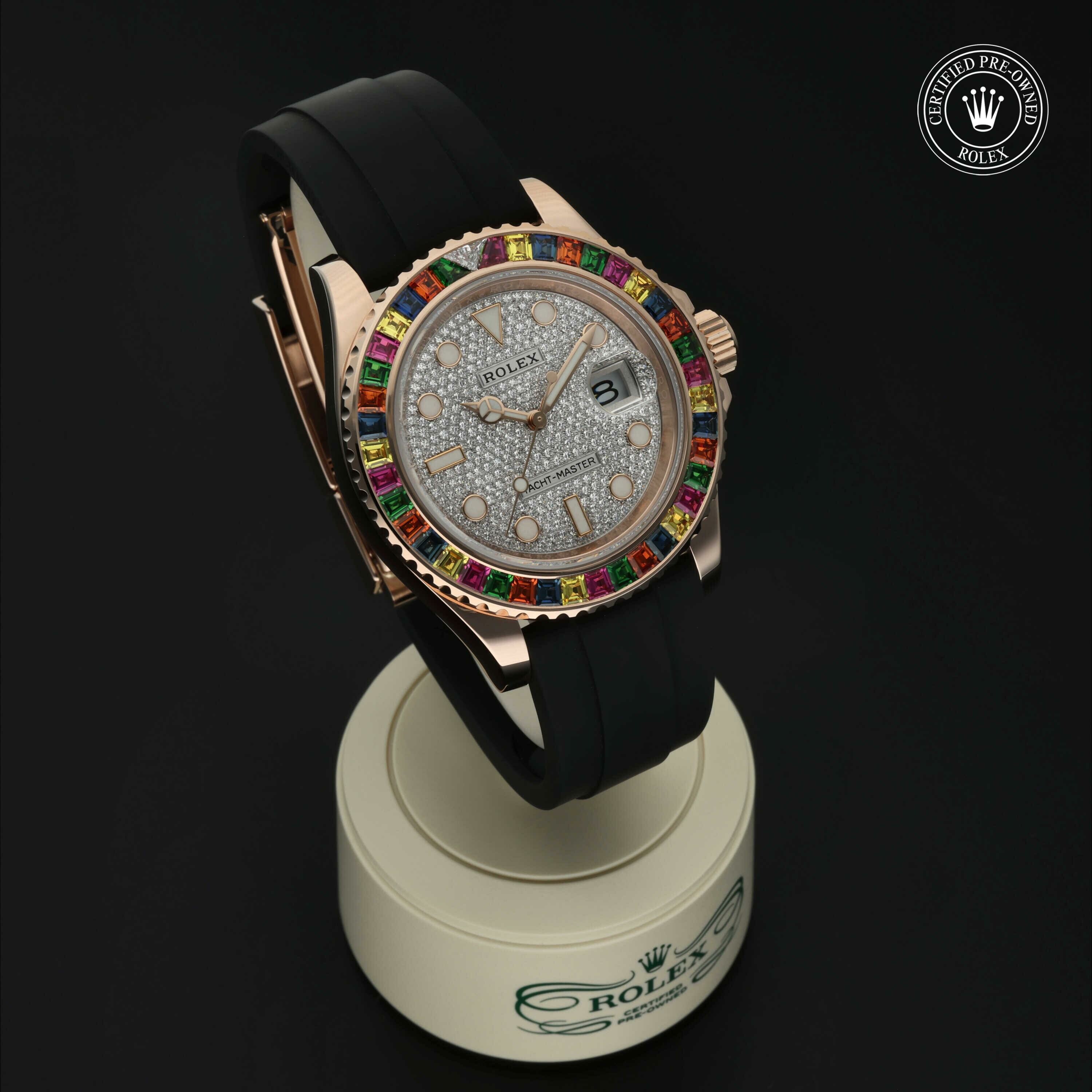 Rolex Oyster Perpetual Yacht-Master 40 in Goud 18 karaat Rood M116695SATS-0001 at Hall of Time - vue 34