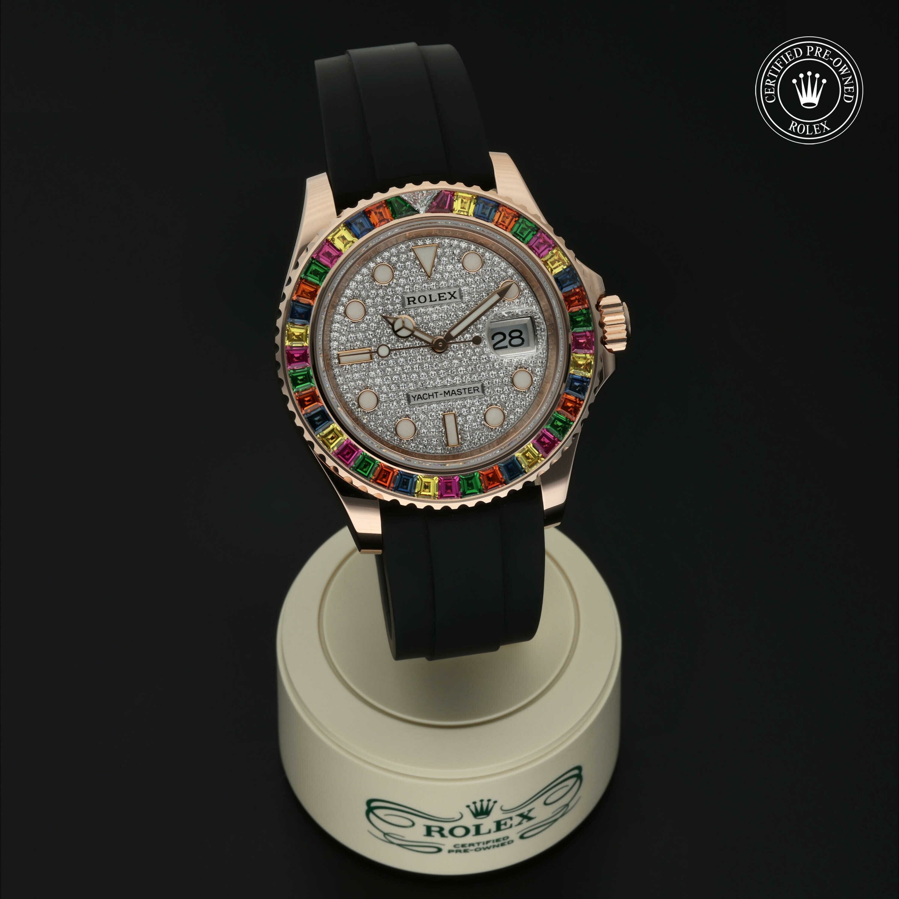 Rolex Oyster Perpetual Yacht-Master 40 in Goud 18 karaat Rood M116695SATS-0001 at Hall of Time - vue 36