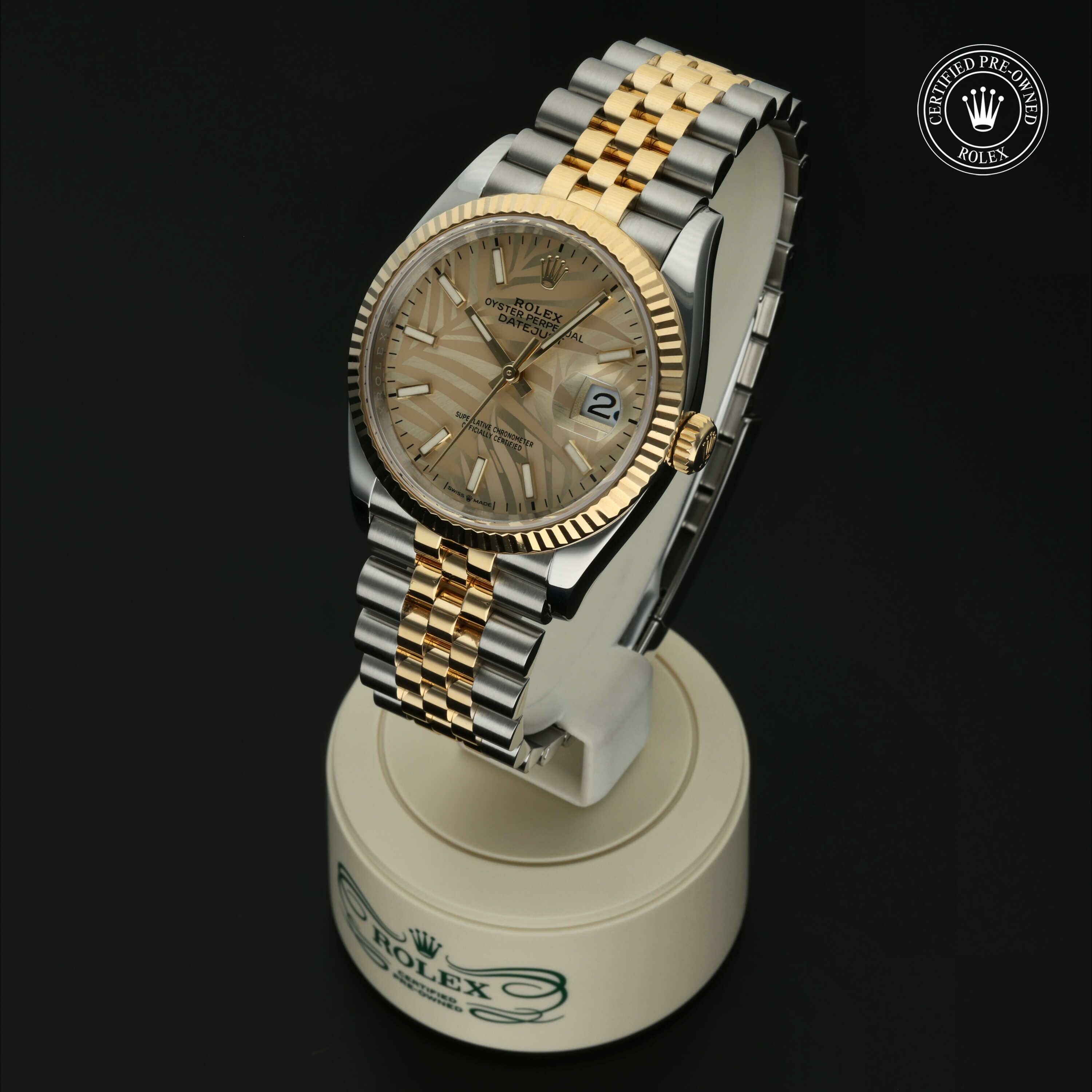 Rolex Datejust 36 en Rolesor 18 Carat Jaune M126233-0037 chez Hall of Time - vue 4