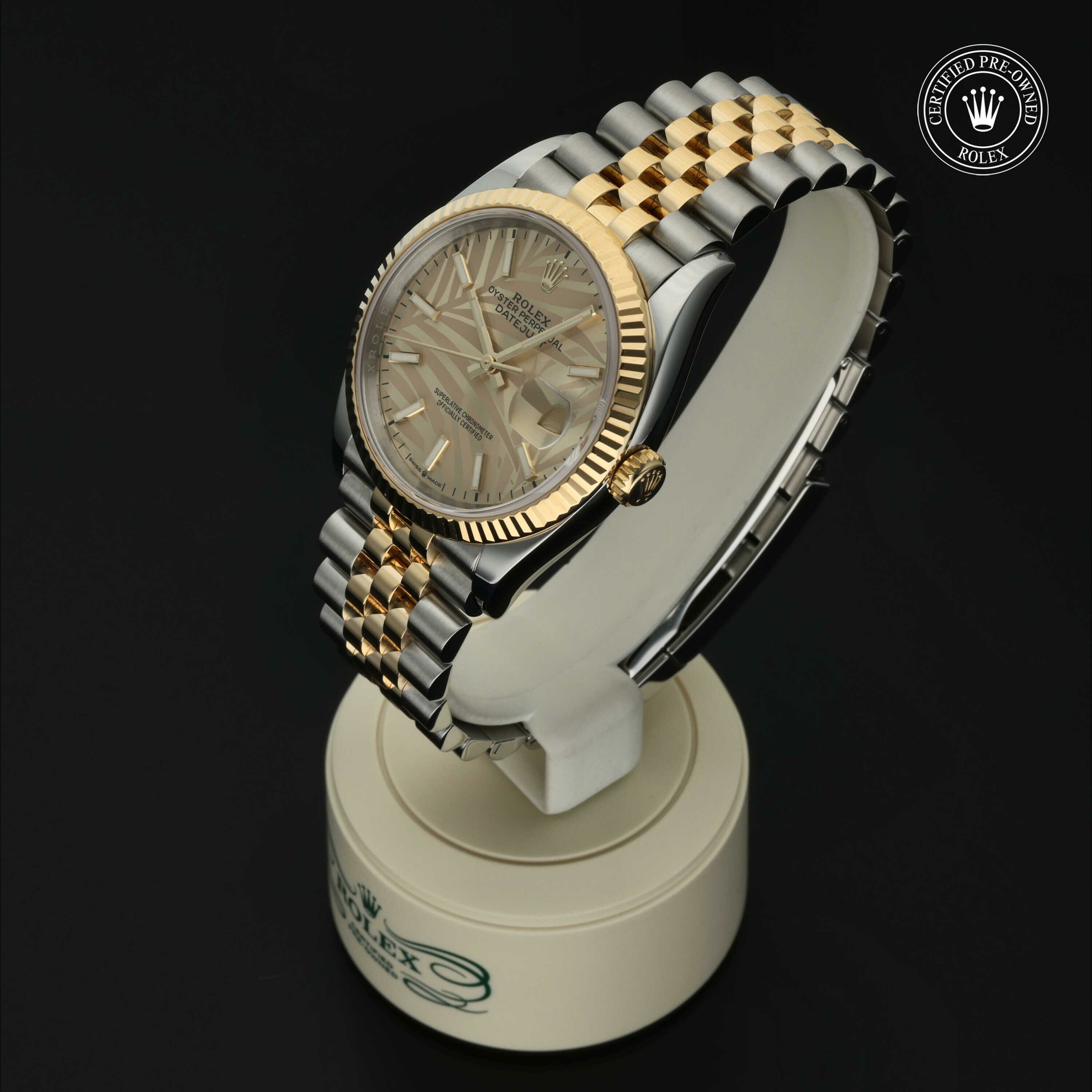 Rolex Datejust 36 en Rolesor 18 Carat Jaune M126233-0037 chez Hall of Time - vue 6