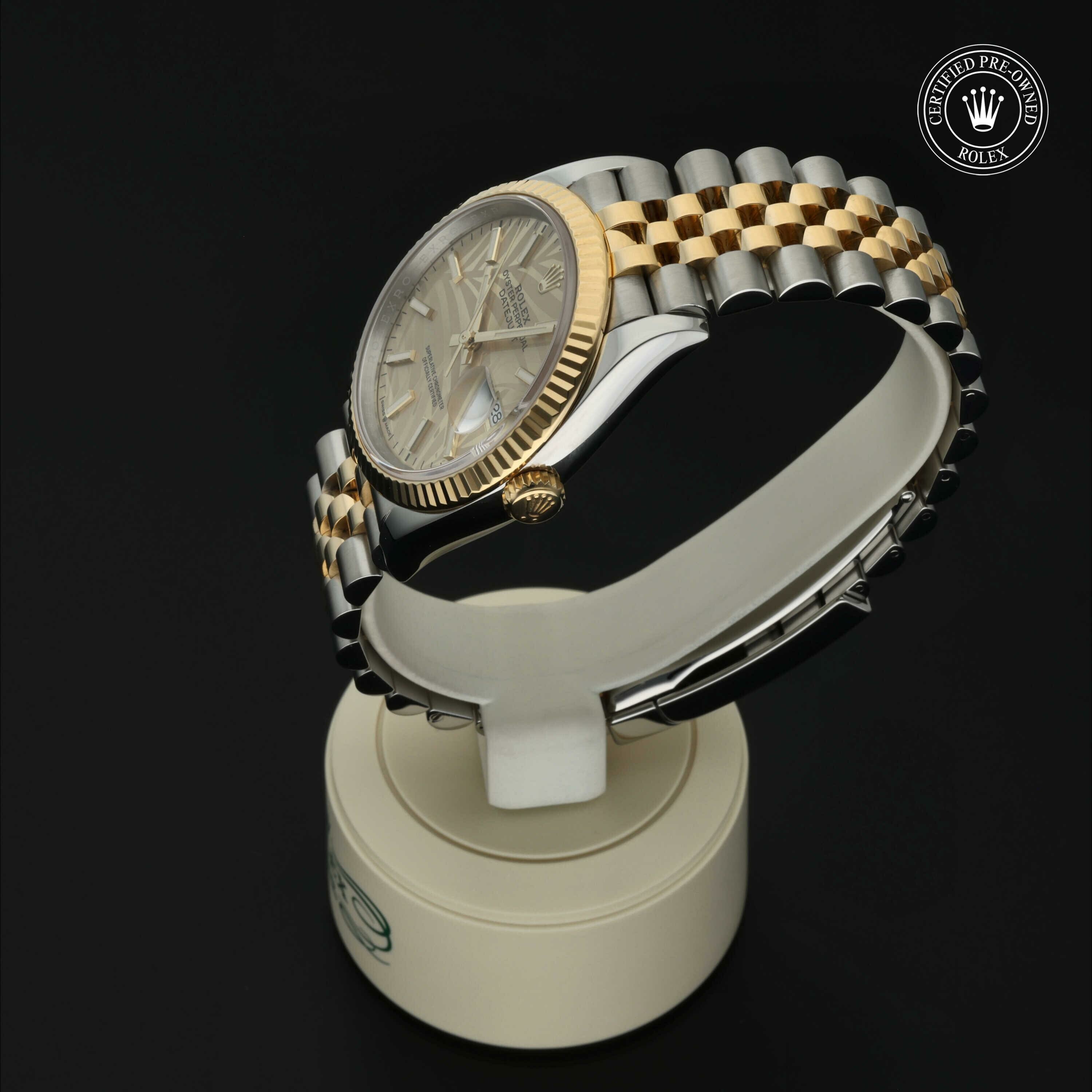 Rolex Datejust 36 en Rolesor 18 Carat Jaune M126233-0037 chez Hall of Time - vue 9