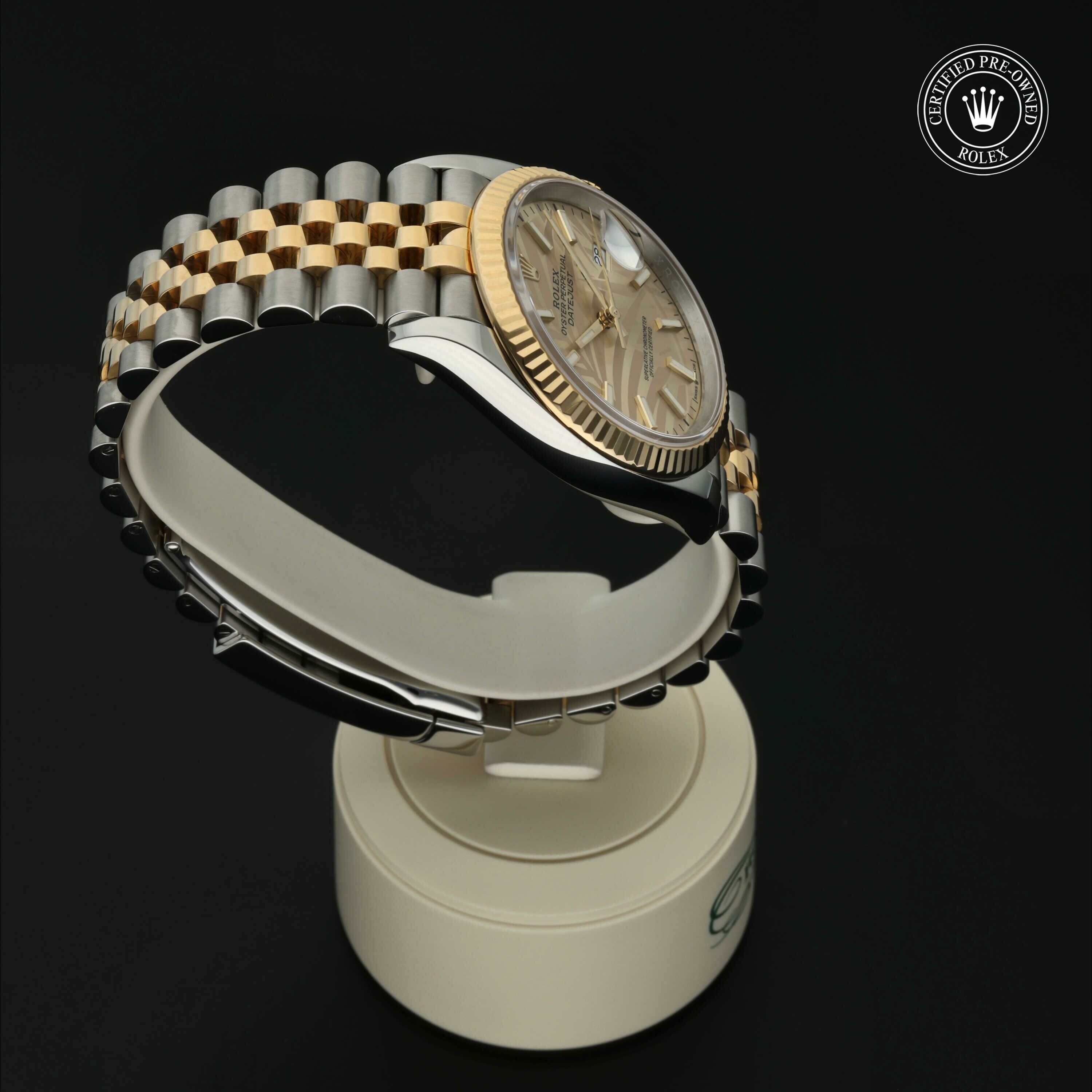 Rolex Datejust 36 en Rolesor 18 Carat Jaune M126233-0037 chez Hall of Time - vue 28