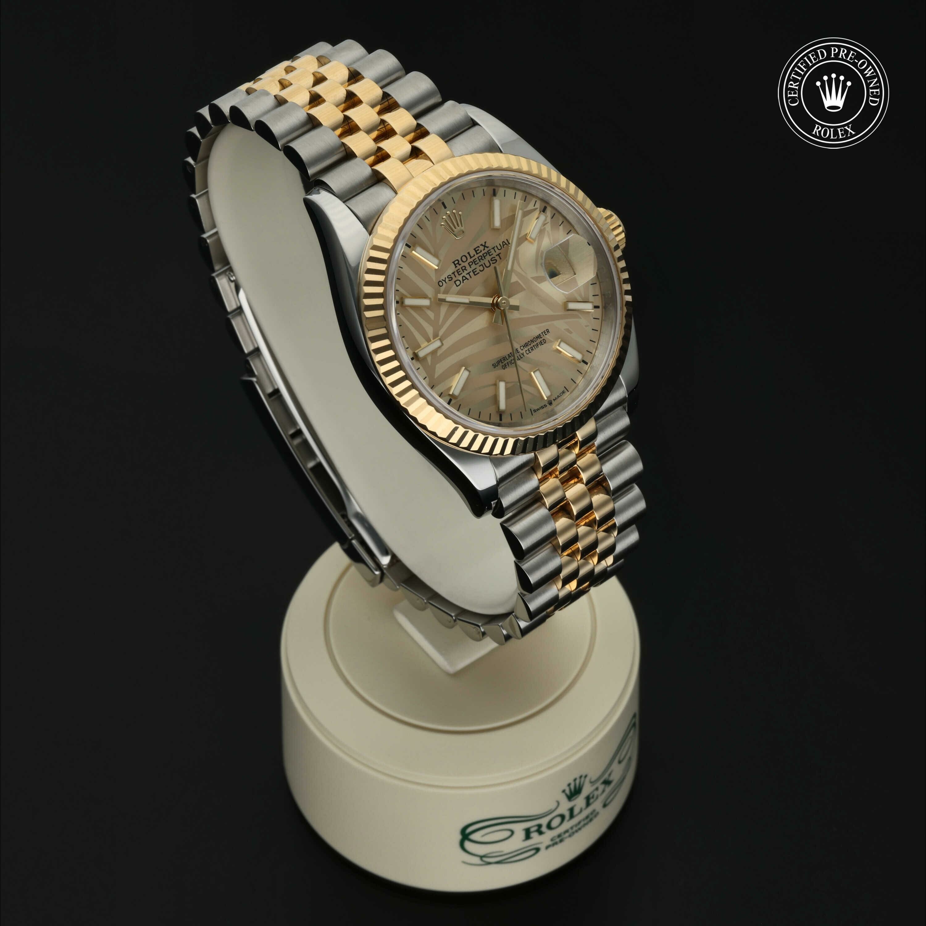 Rolex Datejust 36 en Rolesor 18 Carat Jaune M126233-0037 chez Hall of Time - vue 33