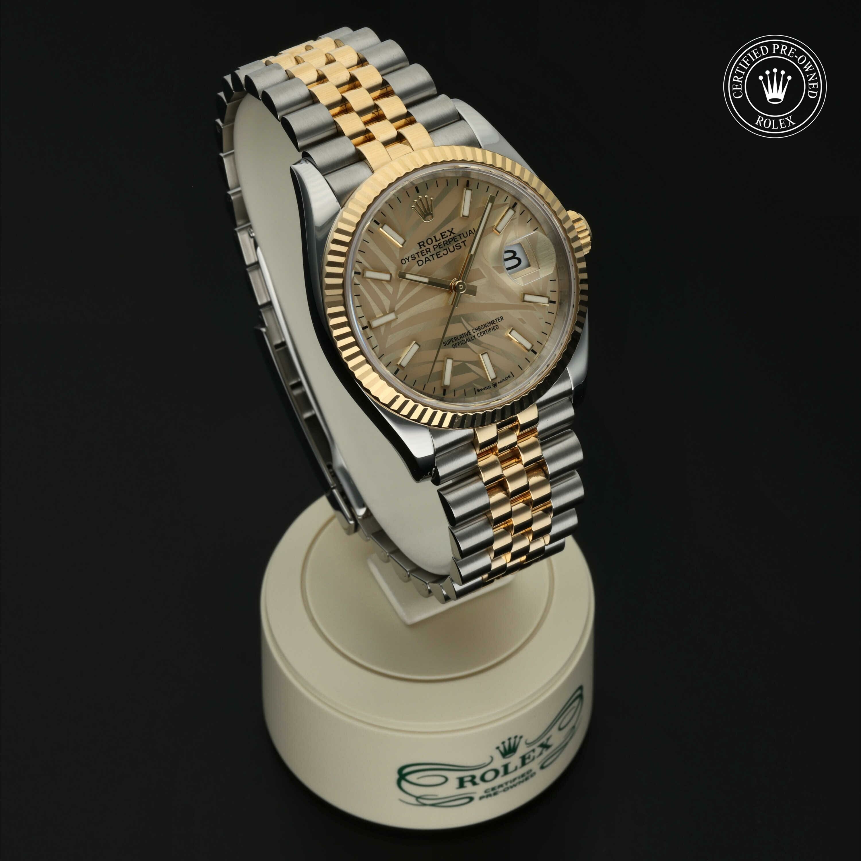 Rolex Datejust 36 en Rolesor 18 Carat Jaune M126233-0037 chez Hall of Time - vue 34