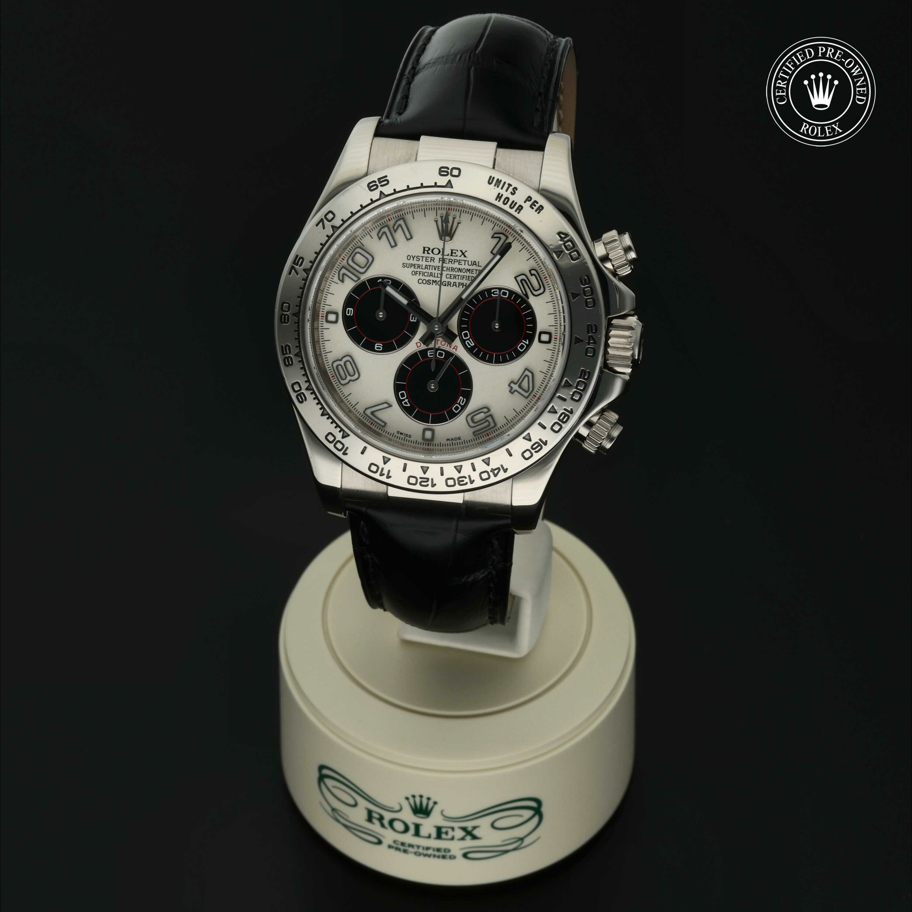 Rolex Oyster Perpetual Cosmograph Daytona in Goud 18 karaat Wit M116519-0150 at Hall of Time - vue 2