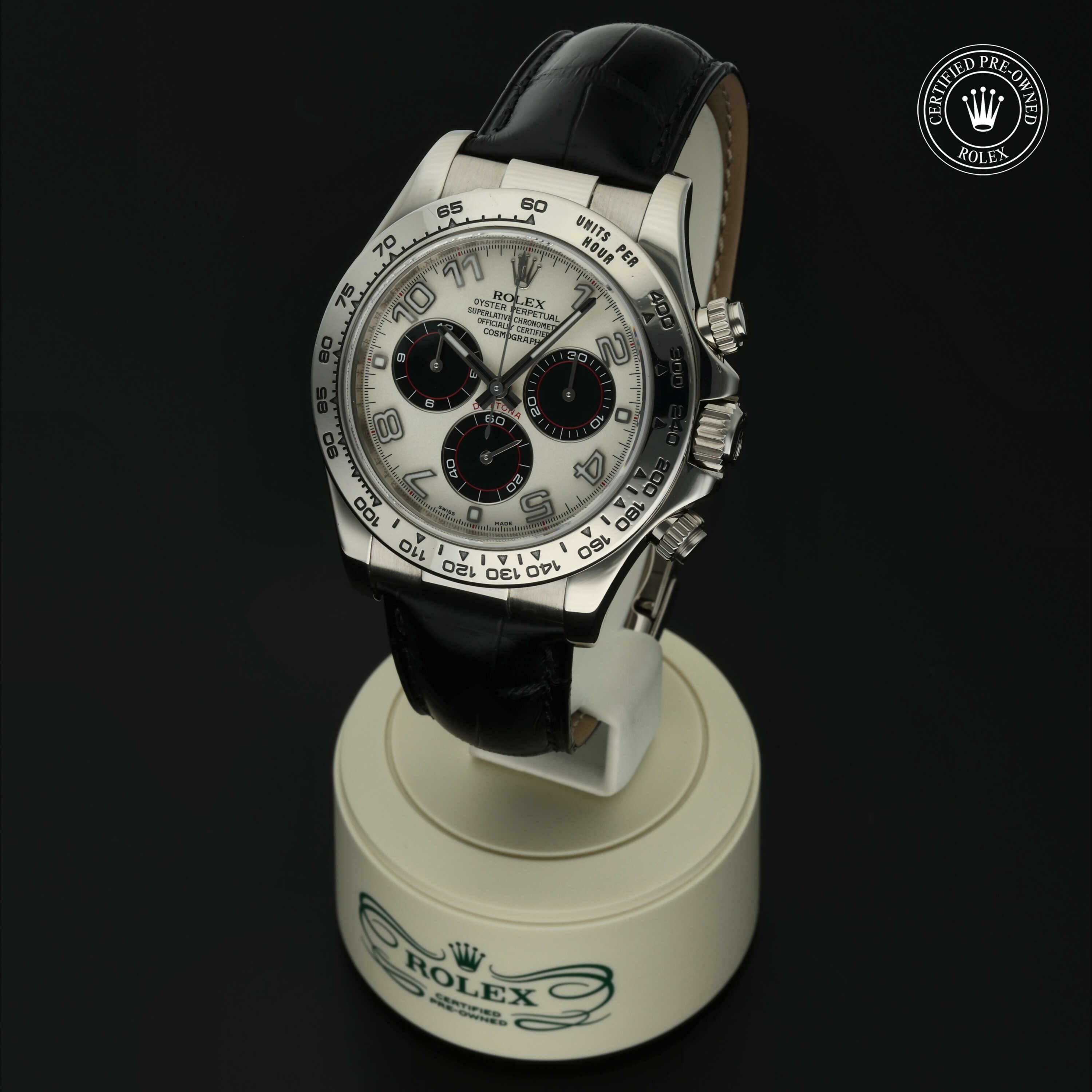 Rolex Oyster Perpetual Cosmograph Daytona in Goud 18 karaat Wit M116519-0150 at Hall of Time - vue 3