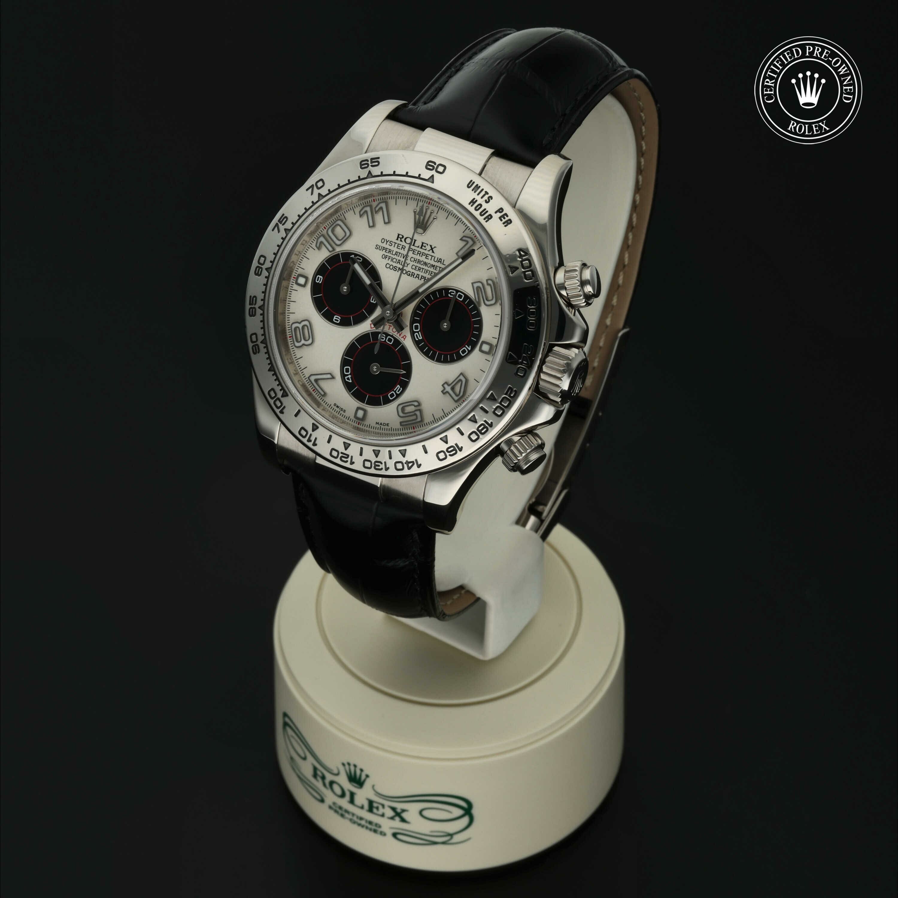 Rolex Oyster Perpetual Cosmograph Daytona in Goud 18 karaat Wit M116519-0150 at Hall of Time - vue 4