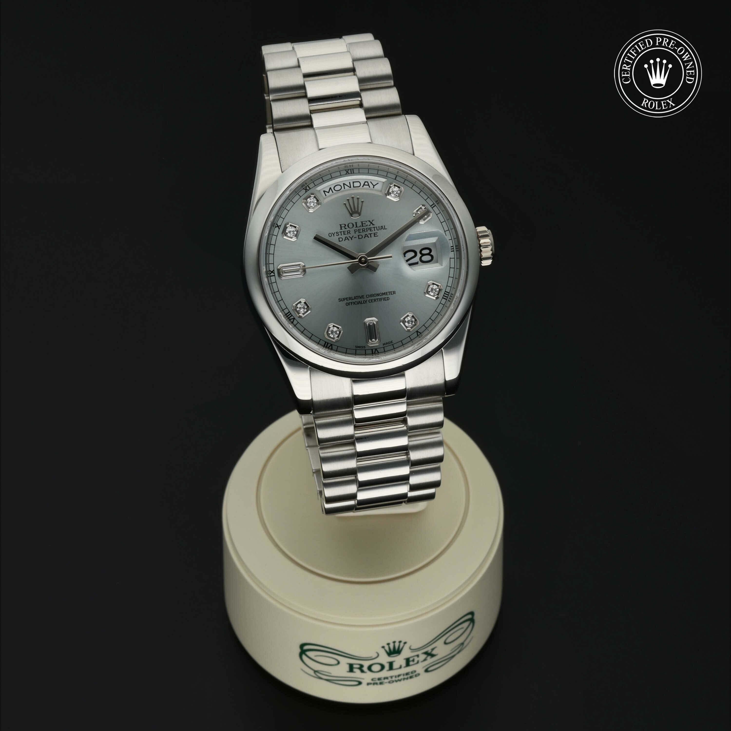 Rolex Day-Date 36 in Platina M118206-0007 at Hall of Time - vue 36