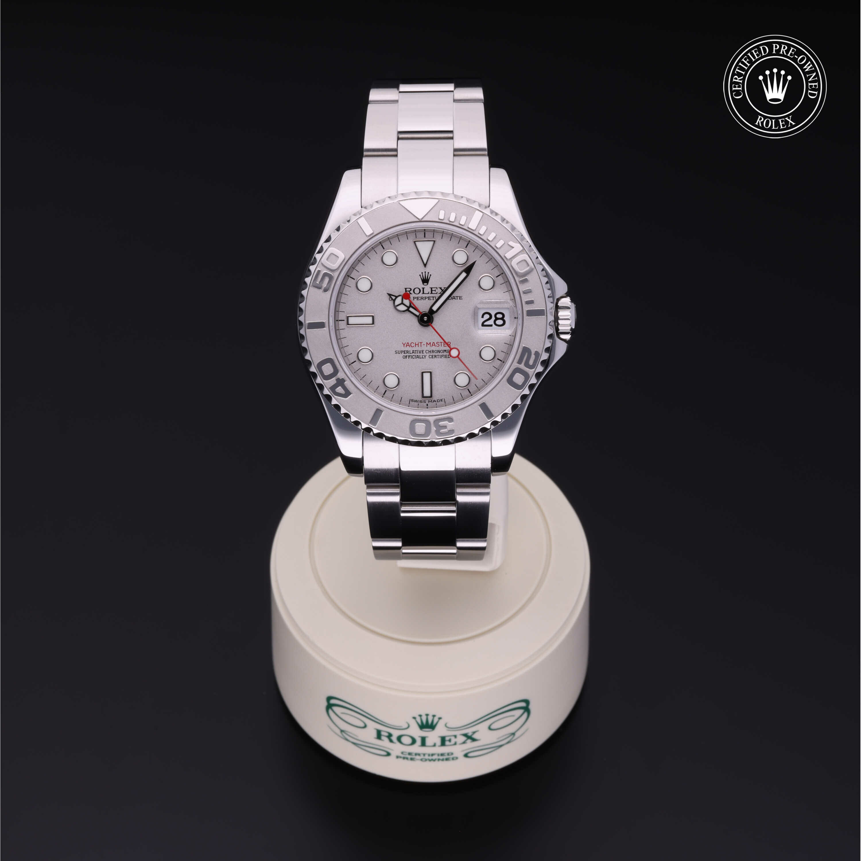 Rolex Yacht-Master 35 in Rolesium Platina M168622-0005 at Hall of Time
