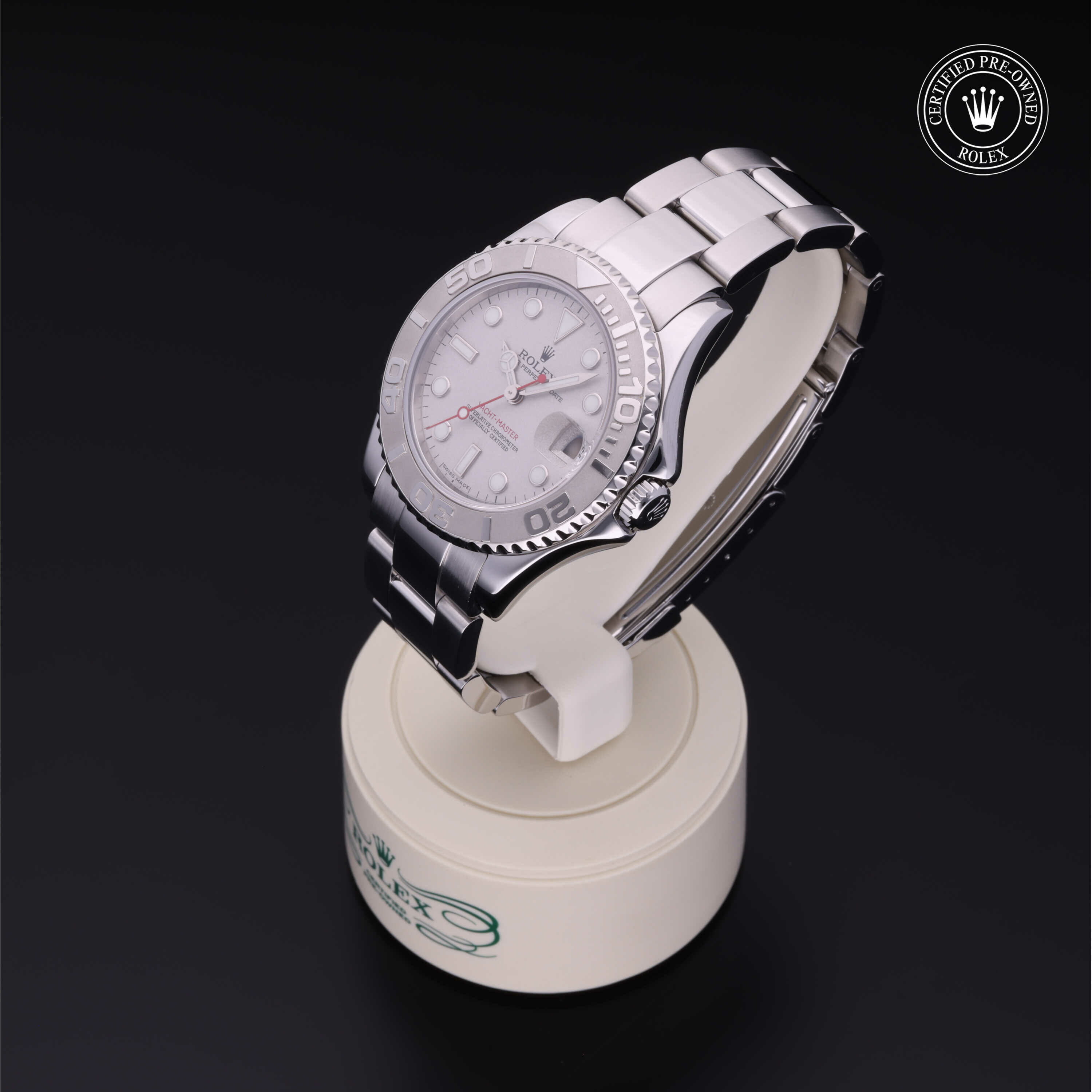 Rolex Yacht-Master 35 in Rolesium Platina M168622-0005 at Hall of Time - vue 6