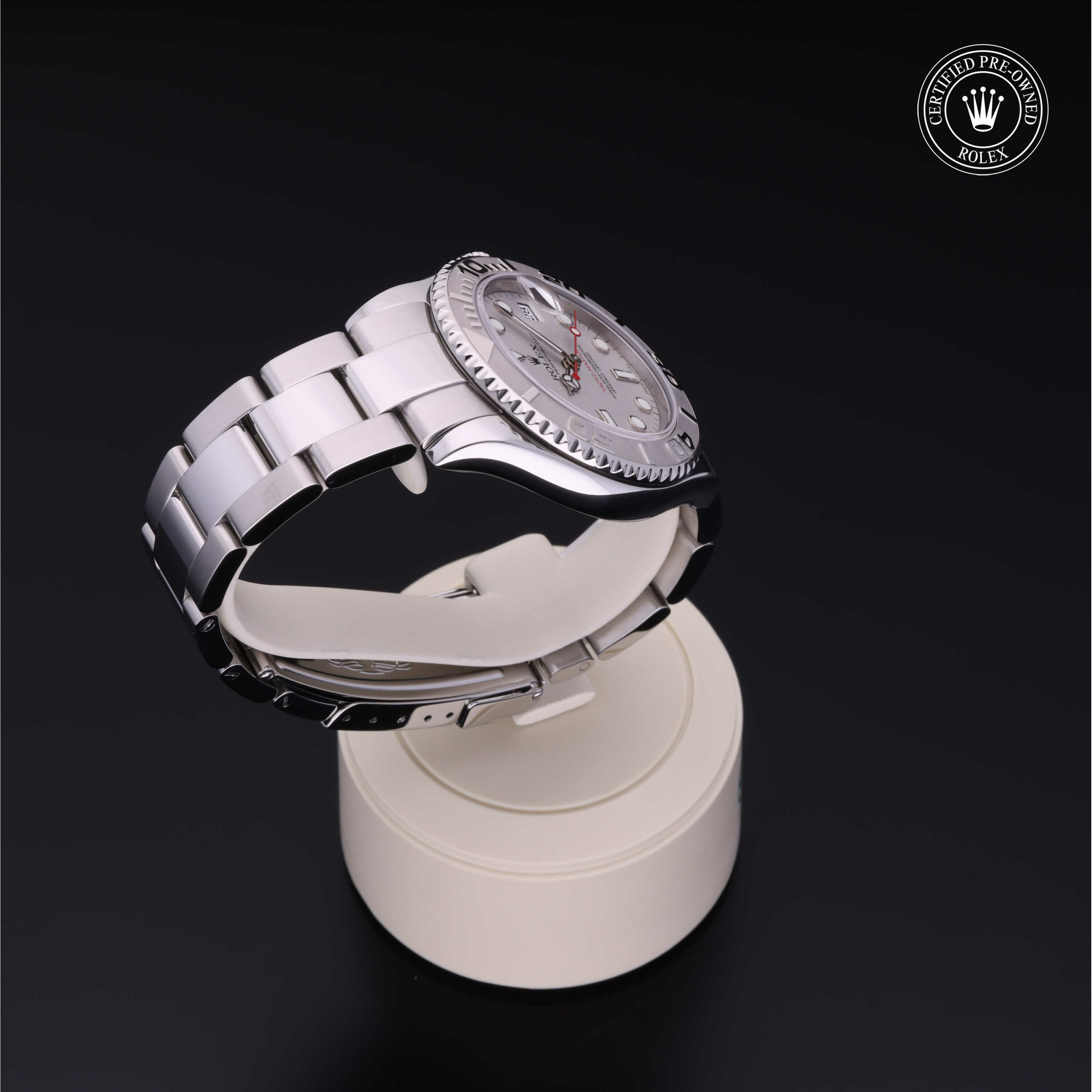Rolex Yacht-Master 35 in Rolesium Platina M168622-0005 at Hall of Time - vue 25