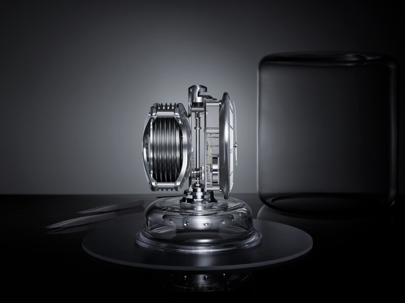 Mécanisme Jaeger-LeCoultre Atmos Infinite Halo, vue côté
