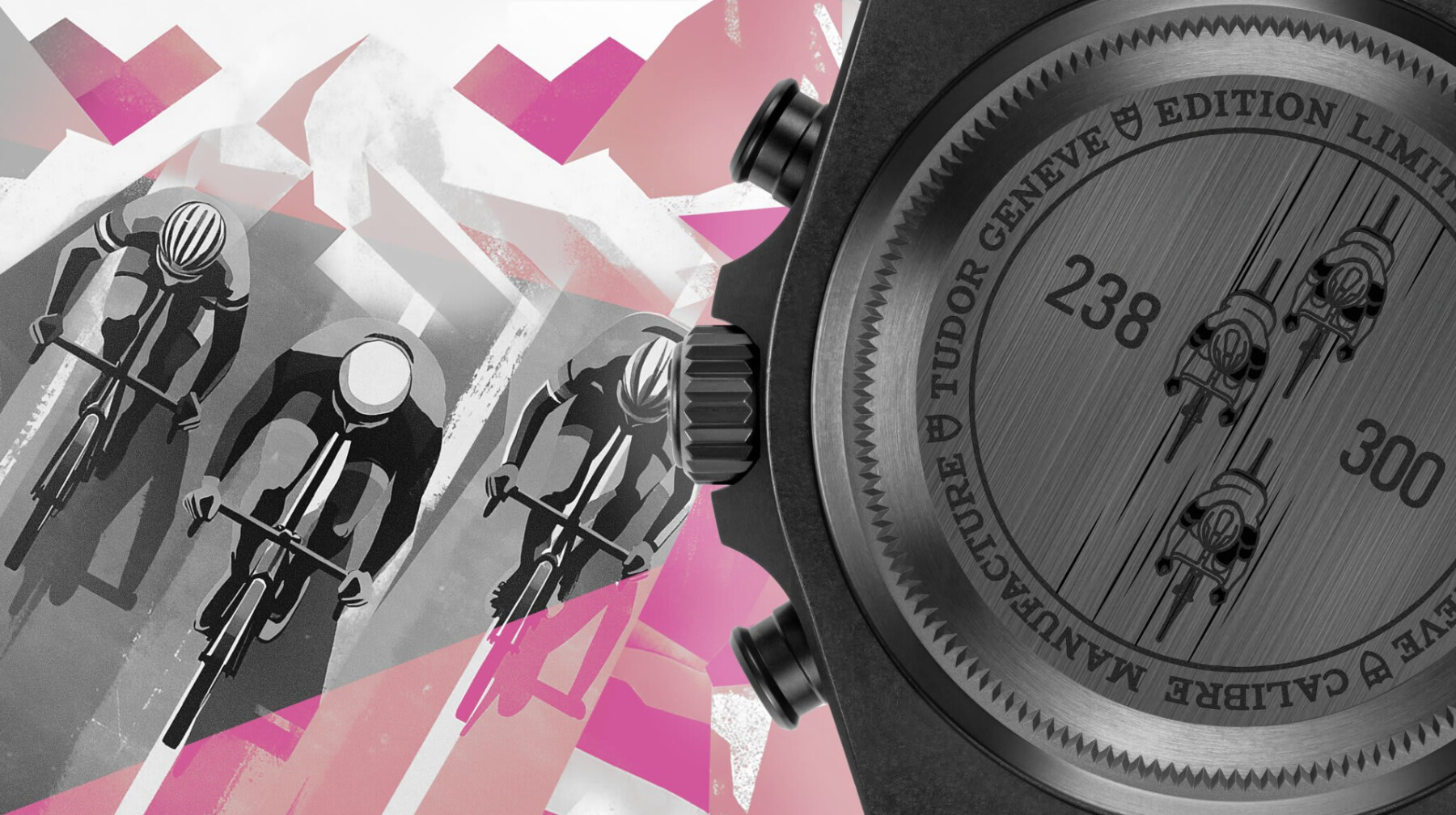 TUDOR Pelagos FXD Chrono “Pink” Édition limitée Giro vue arrière
