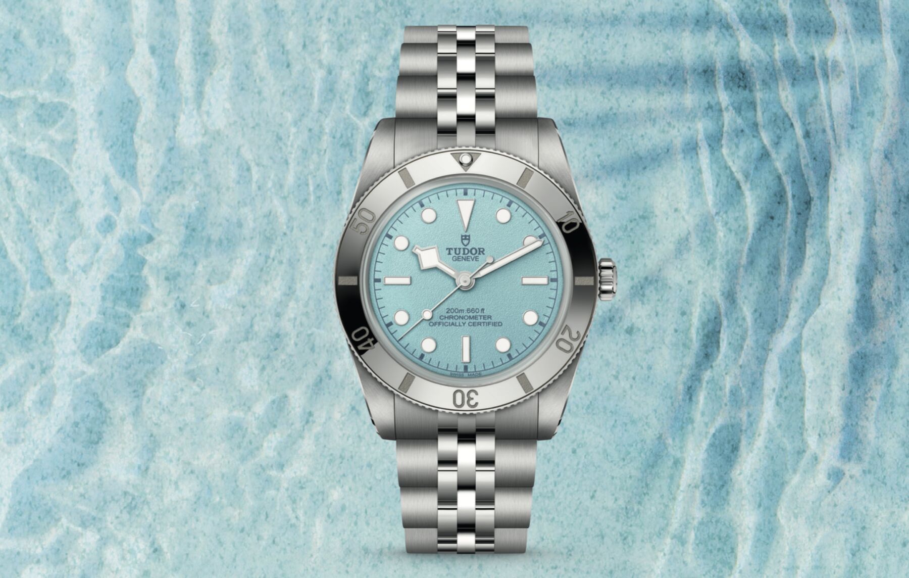 New TUDOR Black Bay 54 Lagoon Blue front view