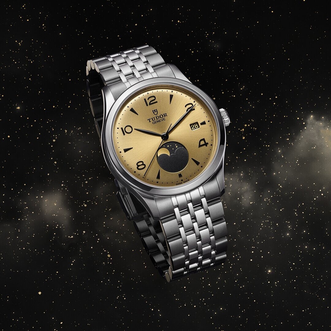 Nouvelle montre TUDOR 1926 Luna couleur or vue de face
