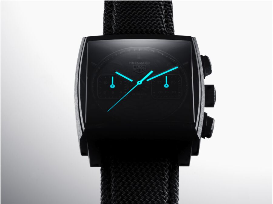 New TAG Heuer Monaco ‘Carbon’ watches in black