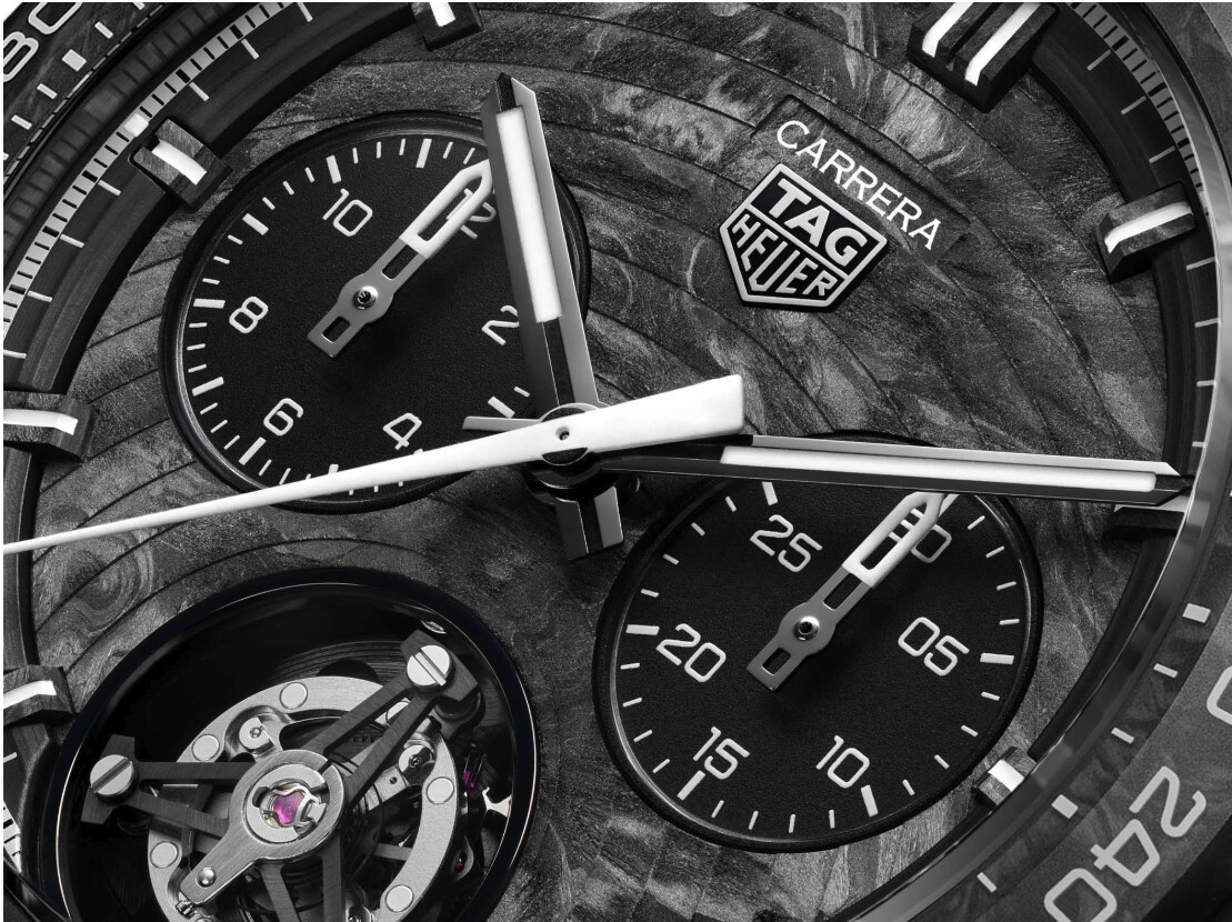 New TAG Heuer Carrera ‘Carbon’ watches seen from the dial