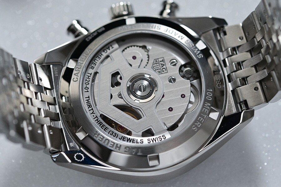 Uurwerk van het TAG Heuer Carrera Glassbox Chronograph 41 mm horloge