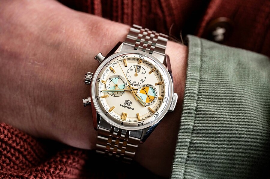 TAG Heuer Carrera Chronograph Seafarer-horloge om de pols