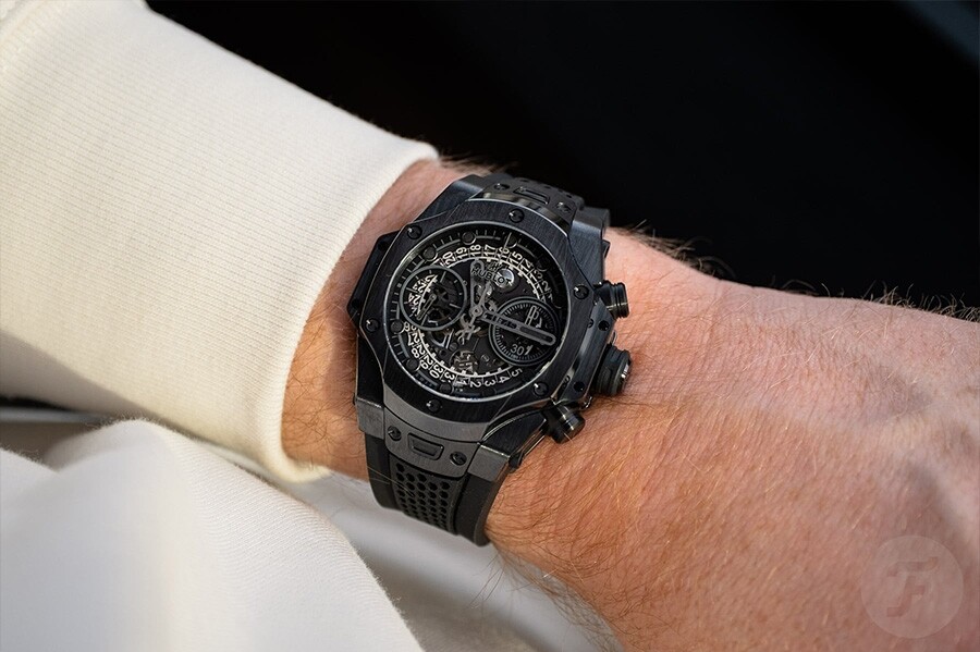 Hublot Big Bang Unico Samuel Ross watch worn on the wrist