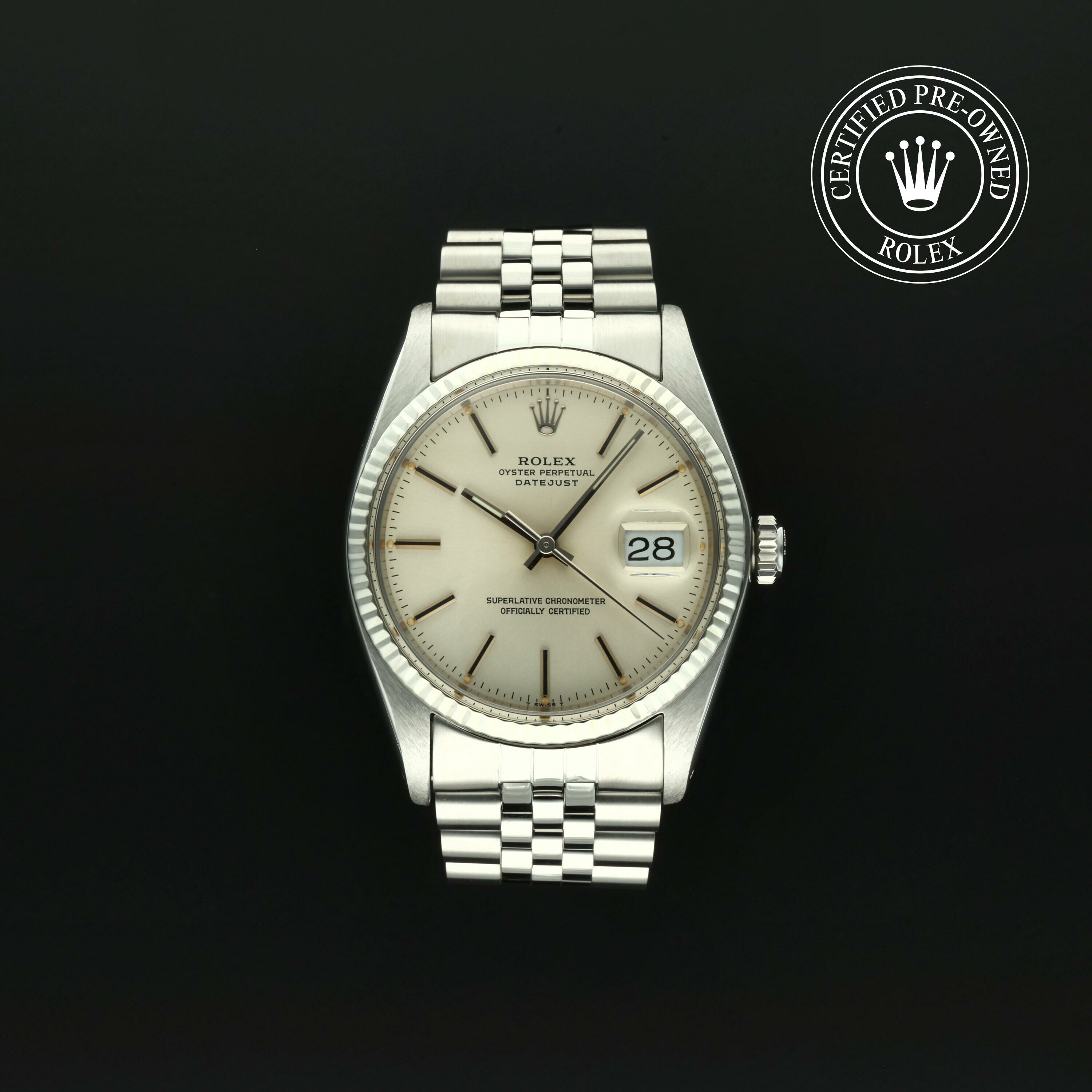 Rolex Oyster Perpetual Datejust 36 in Rolesor 18 karaat Wit  at Hall of Time