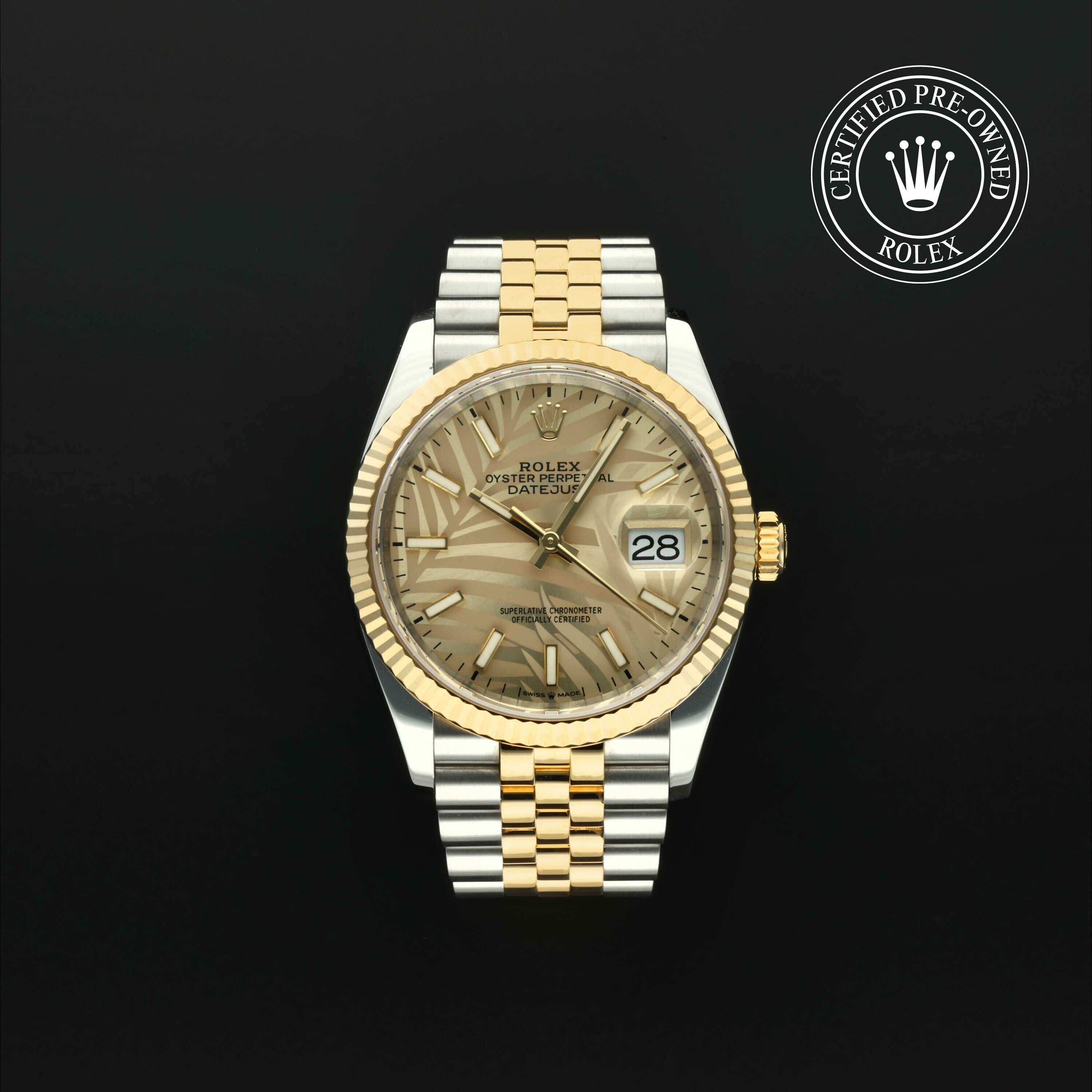 Rolex Datejust 36 en Rolesor 18 Carat Jaune M126233-0037 chez Hall of Time