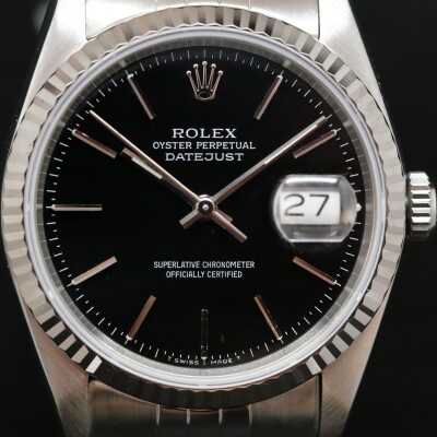 ROLEX DATEJUST 36 Black Dial