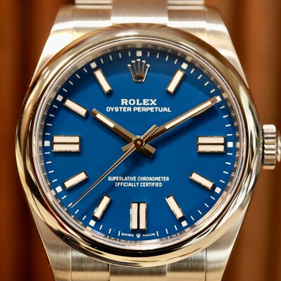 ROLEX Oyster Perpetual 41 Med Blue