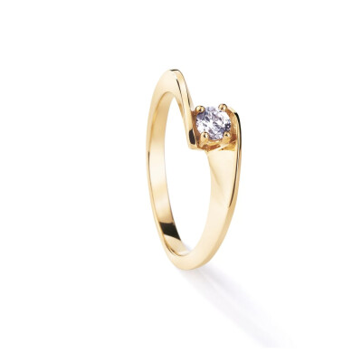 Solitaire Envol en or jaune Diamant 0,20ct