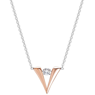 Collier V Rose Gold Dancing Stone