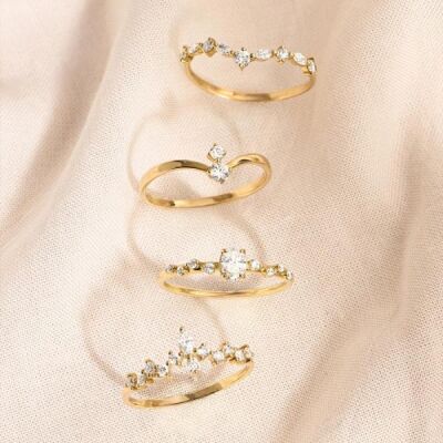 Bague Diamlight en Or et Diamant Synthétique