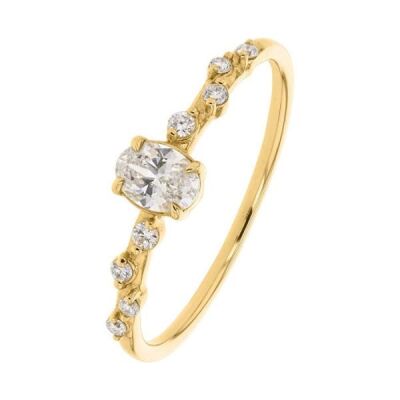 Bague Diamlight en Or et Diamant Synthétique