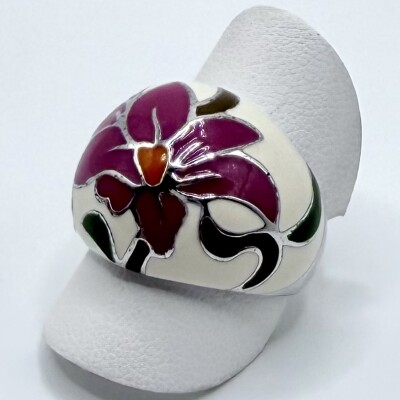 Bague argent et émail Una Storia