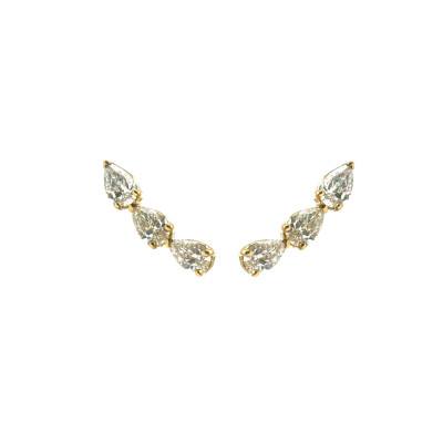 Boucles d'oreilles Isabelle Barrier en Or jaune et Diamants