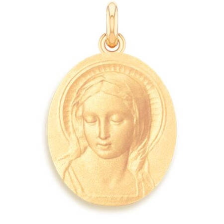 Médaille Becker Vierge Amabilis Ovale en Or Jaune