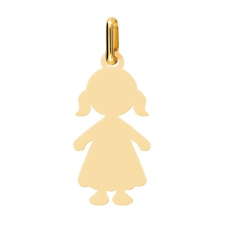 Pendentif petite fille en or jaune