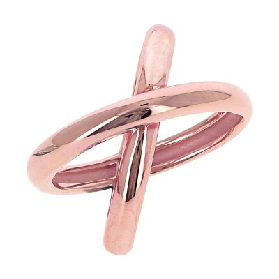 Bague argent rhodié rose