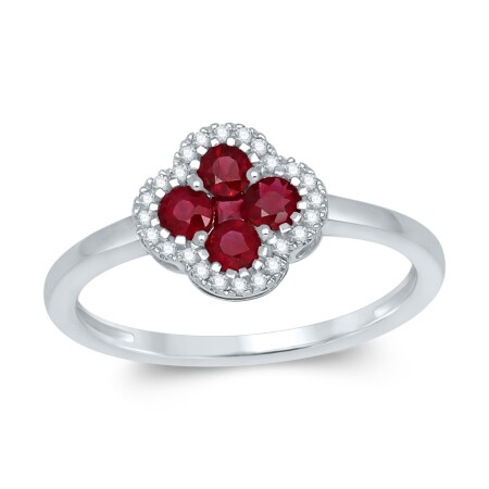 Bague en Or 18K composée de Pierres Précieuses (Emeraude, Saphir ou Rubis) et de Diamants