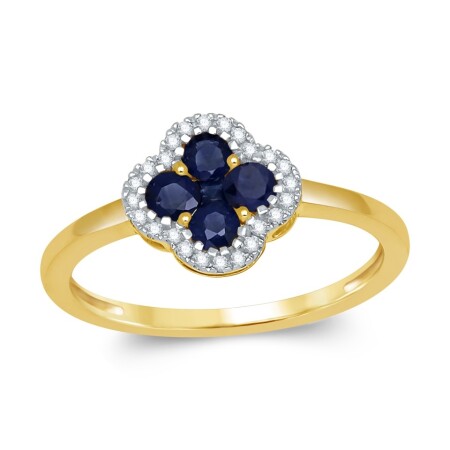 Bague en Or 18K composée de Pierres Précieuses (Emeraude, Saphir ou Rubis) et de Diamants