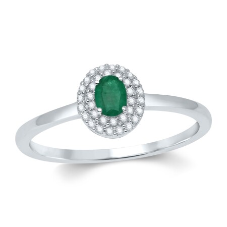 Bague en Or 18K composée de Pierres Précieuses (Emeraude, Saphir ou Rubis) et de Diamants