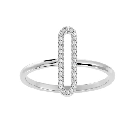 Bague or blanc diamants