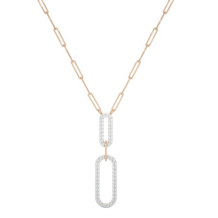 Collier links en or rose  composé de Diamants