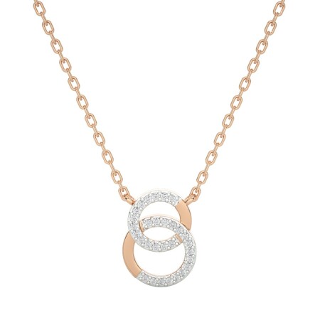 Collier or rose et Diamants